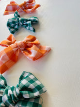 Load image into Gallery viewer, Gingham school girl bow